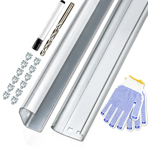 Pair of 79.92-Inch (2030 Mm) Garage Door Vertical Track.